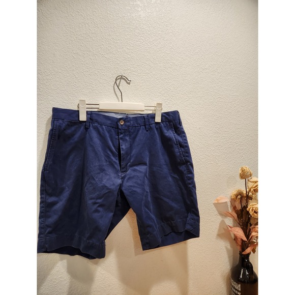 Polo Ralph Lauren Men's Straight Fit Navy Blue Shorts‎ Size 36 Cotton Blend - Picture 1 of 13